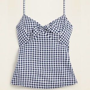 FINAL SALE: Gingham Front Tie Cami